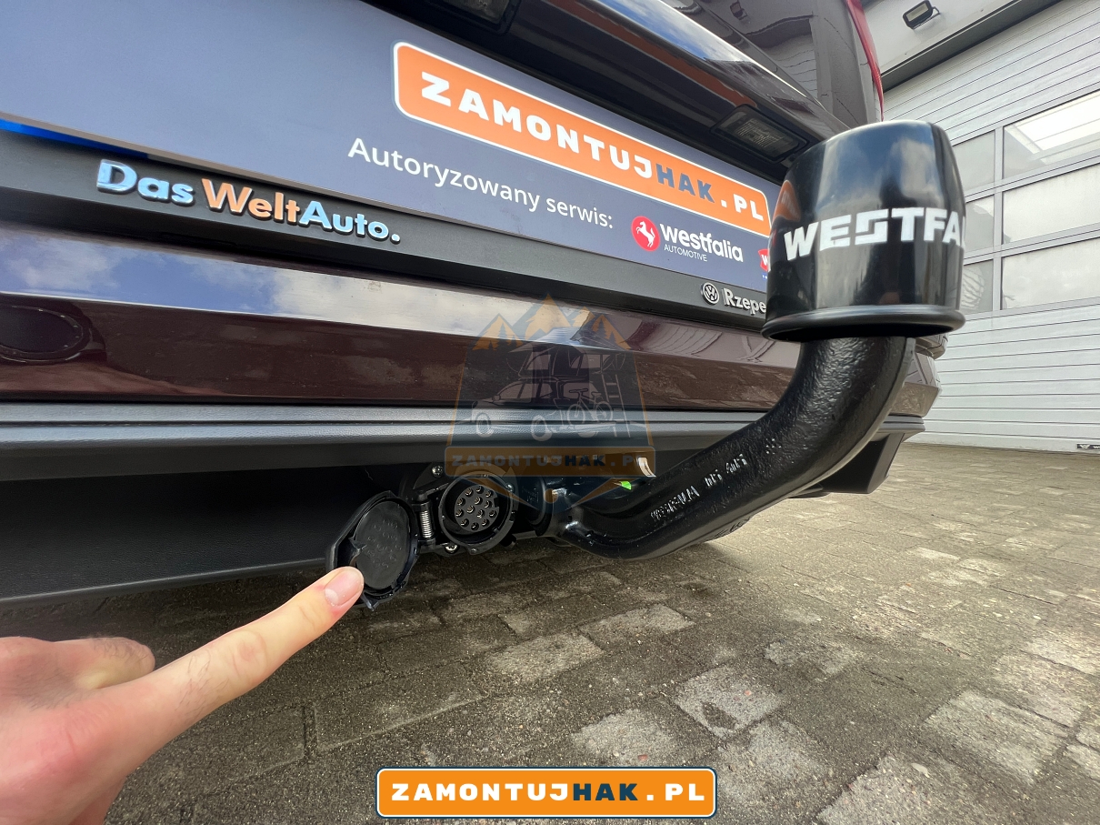 volkswagen golf vii - zdjecie samochodu po montazu haka holowniczego westfalia a40v